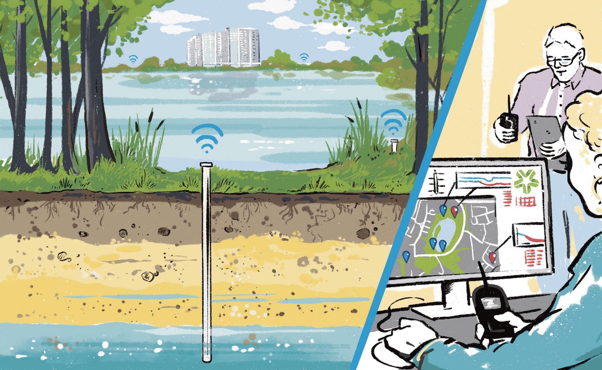 Smart Water Infografik Grundwassermessung