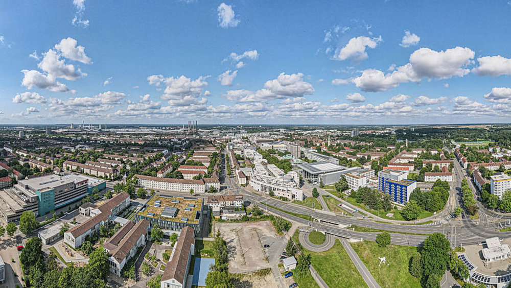 Luftbild von Wolfsburg