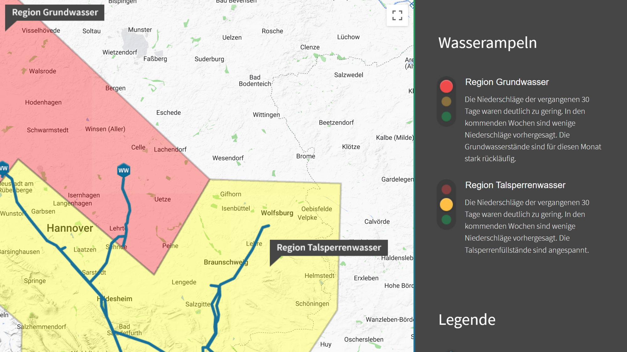 Harzwasserwerke: Wasserampeln