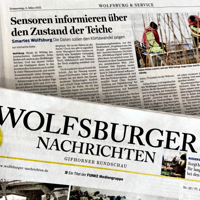 Zeitungsansicht smarter Gewässerschutz